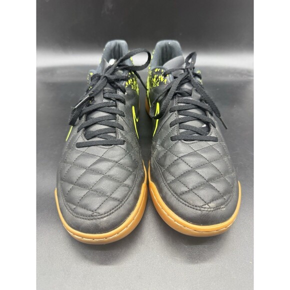 Nike Tiempo Rio II IC Mens 12 631523-007 Black Green Indoor Soccer Shoes EUC main image 6